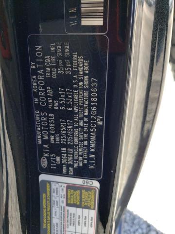 2016 KIA SEDONA L - KNDMA5C12G6180637