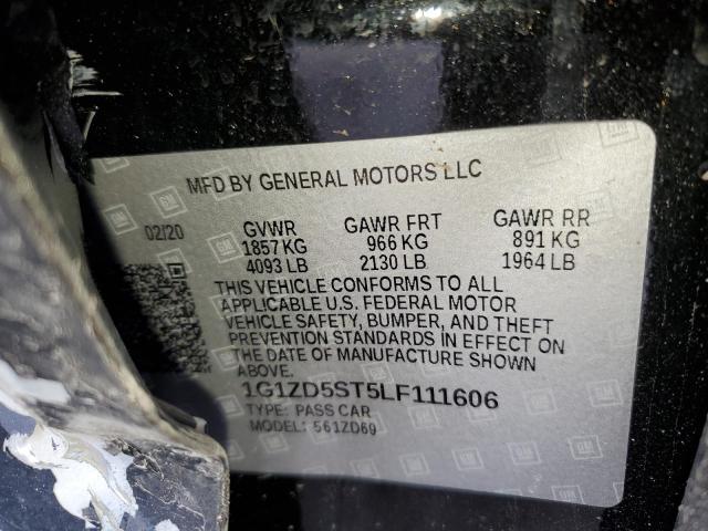 2020 CHEVROLET MALIBU LT 1G1ZD5ST5LF111606