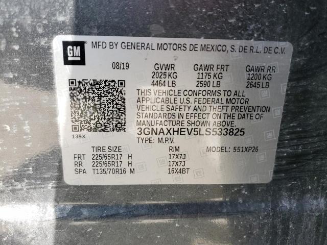 2020 CHEVROLET EQUINOX LS 3GNAXHEV5LS533825
