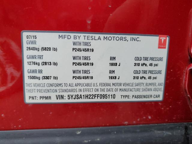 5YJSA1H22FF095110 Tesla Model S 85d