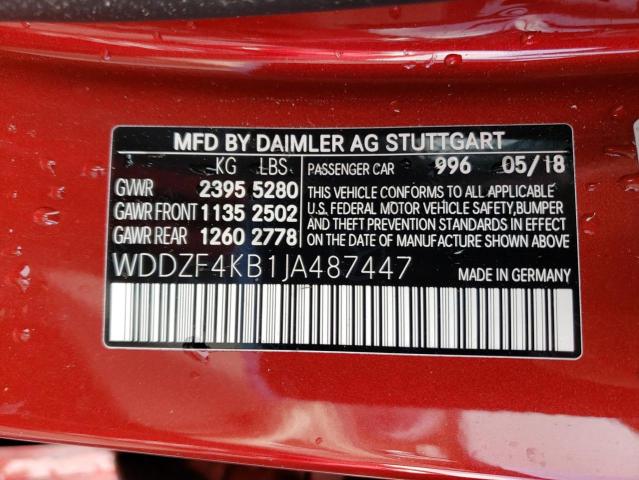WDDZF4KB1JA487447 Mercedes-Benz E 300 4matic