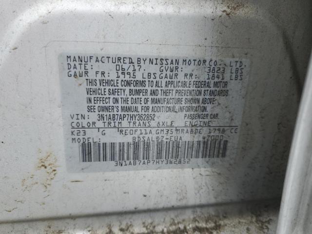 2017 NISSAN SENTRA S 3N1AB7AP7HY362852
