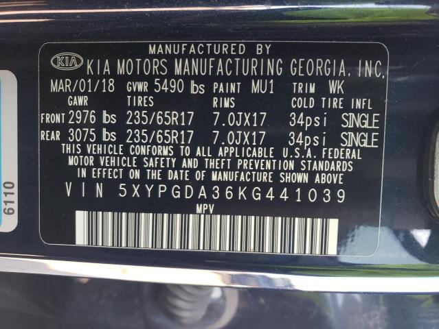5XYPGDA36KG441039 KIA SORENTO L
