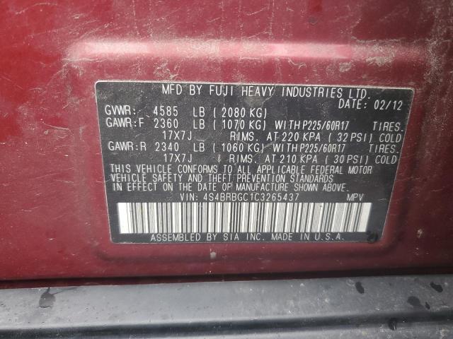 4S4BRBGC1C3265437 Subaru Outback
