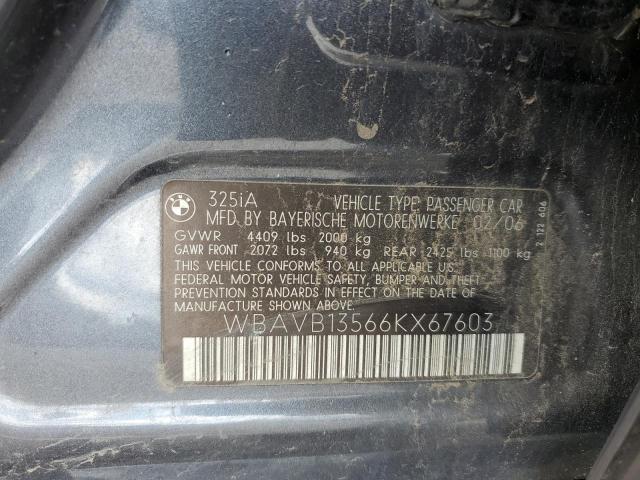 WBAVB13566KX67603 BMW 325 I