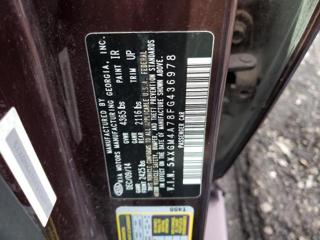 5XXGM4A78FG436978 KIA Optima Lx