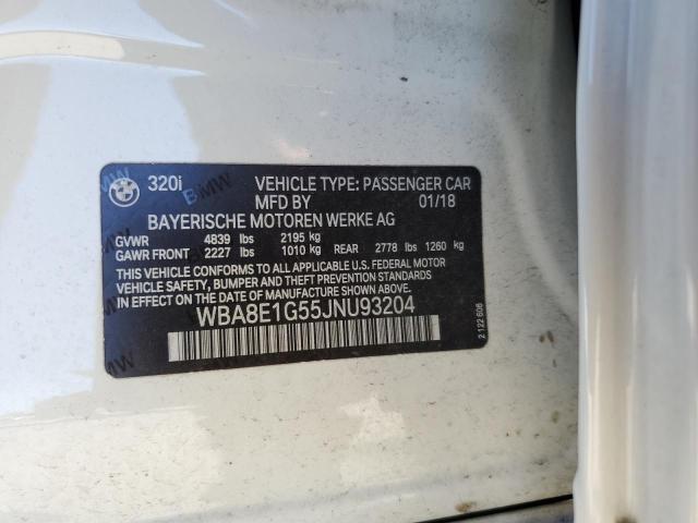 2018 BMW 320 I WBA8E1G55JNU93204