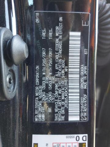 2019 TOYOTA 4RUNNER SR JTEBU5JR0K5628987