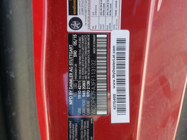 2015 MERCEDES-BENZ SLK 55 AMG - WDDPK7FA3FF113132