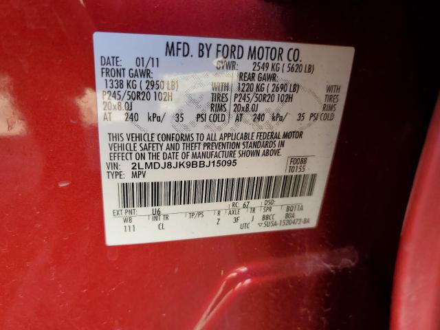 2LMDJ8JK9BBJ15095 Lincoln MKX