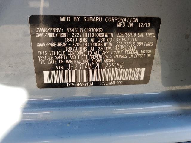 2020 SUBARU CROSSTREK JF2GTAMC2LH228296