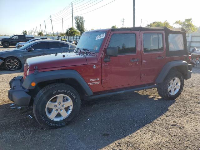 Salvage cars for sale from Copart Miami, FL: 2013 Jeep Wrangler Unlimited Sport