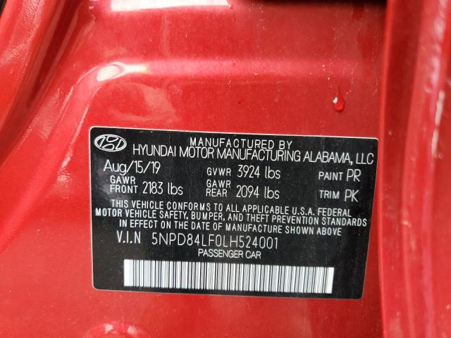 2020 HYUNDAI ELANTRA SE 5NPD84LF0LH524001