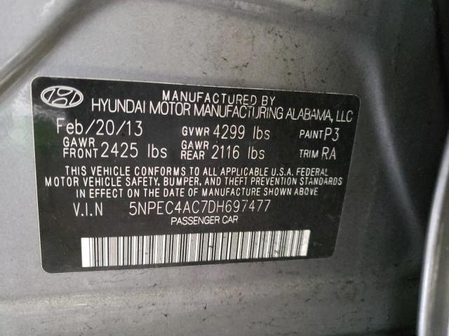 VIN 5NPEC4AC7DH697477 2013 HYUNDAI SONATA no.13