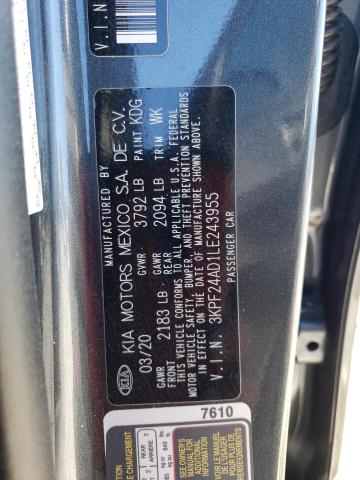 2020 KIA FORTE FE 3KPF24AD1LE243955