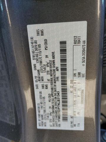 2022 FORD BRONCO BAS 1FMEE5DP7NLB31343