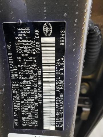 2017 TOYOTA CAMRY - 4T1BF1FK1HU646931