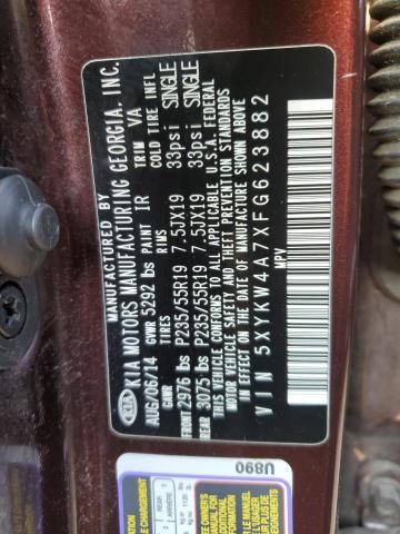 5XYKW4A7XFG623882 KIA SORENTO SX
