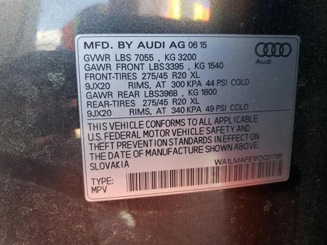 2015 AUDI Q7 TDI PRE - WA1LMAFE1FD031795