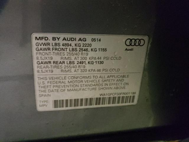 2015 AUDI Q3 PRESTIG WA1GFCFS0FR001199