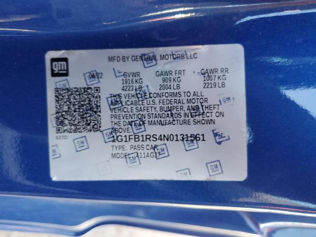 2022 CHEVROLET CAMARO LS - 1G1FB1RS4N0131561