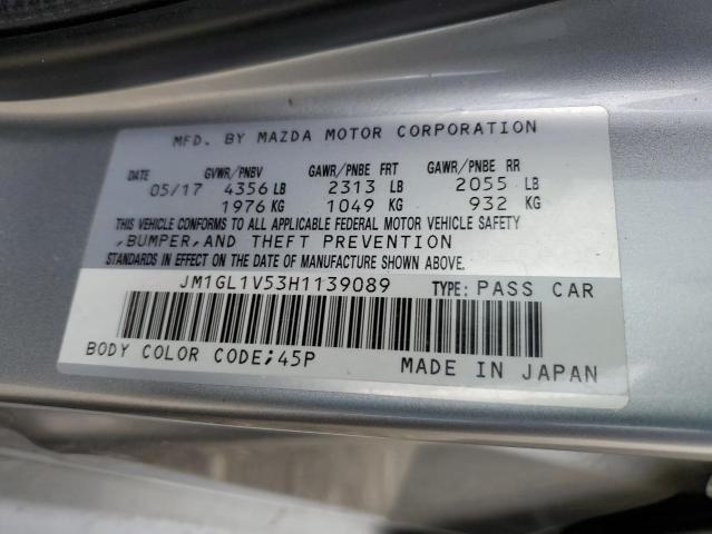 2017 MAZDA 6 TOURING - JM1GL1V53H1139089