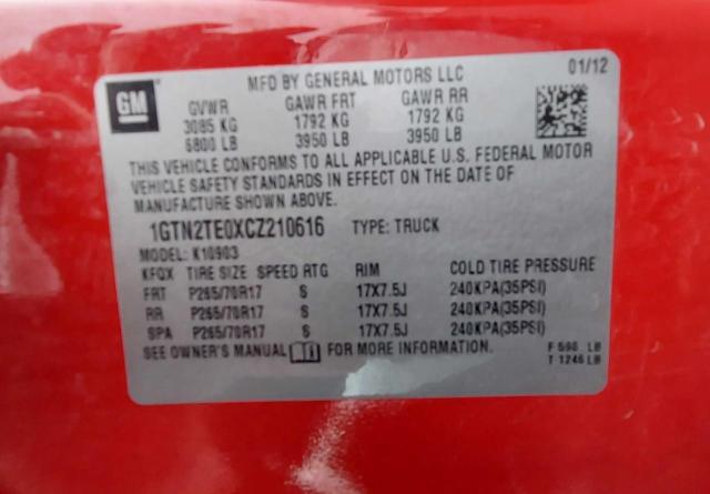 1GTN2TE0XCZ210616 GMC Sierra K1500