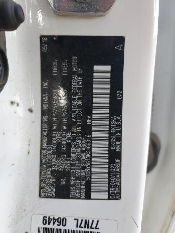 2019 TOYOTA SEQUOIA SR 5TDBY5G13KS166316