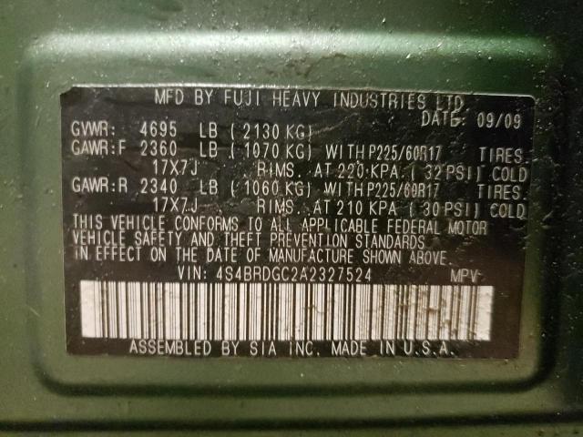 4S4BRDGC2A2327524 Subaru Outback 3.6r Premium