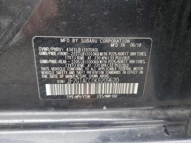 2019 SUBARU CROSSTREK JF2GTACC0K8209620