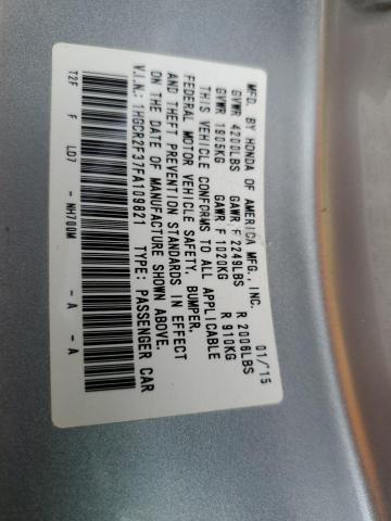 2015 HONDA ACCORD LX 1HGCR2F37FA109821