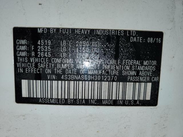 2017 SUBARU LEGACY SPO 4S3BNAS69H3012370