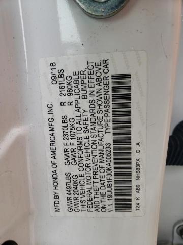 2019 ACURA TLX 19UUB1F30KA005233