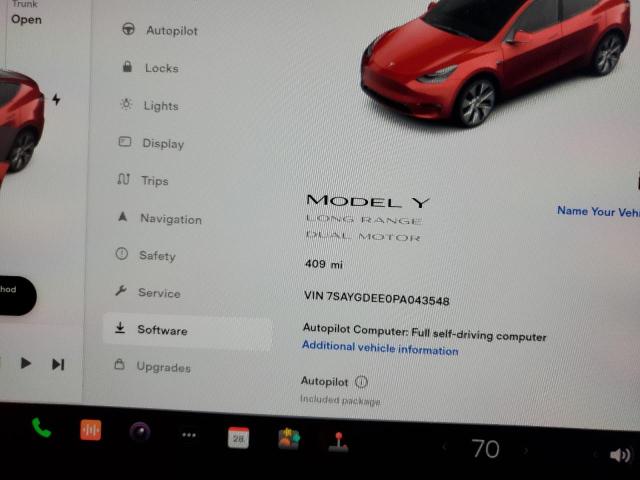 2023 TESLA MODEL Y 7SAYGDEE0PA043548