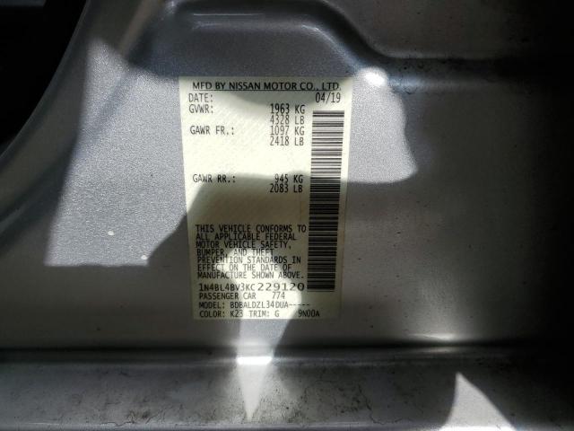 2019 NISSAN ALTIMA S 1N4BL4BV3KC229120