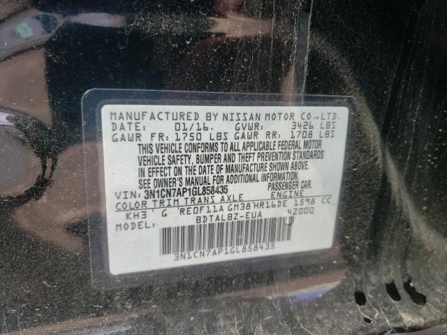 2016 NISSAN VERSA S 3N1CN7AP1GL858435
