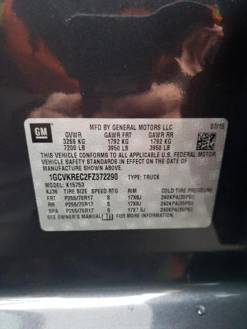 2015 CHEVROLET SILVERADO 1GCVKREC2FZ372290