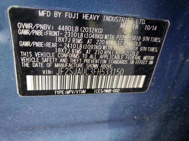 2015 SUBARU FORESTER 2 JF2SJAUC3FH533150