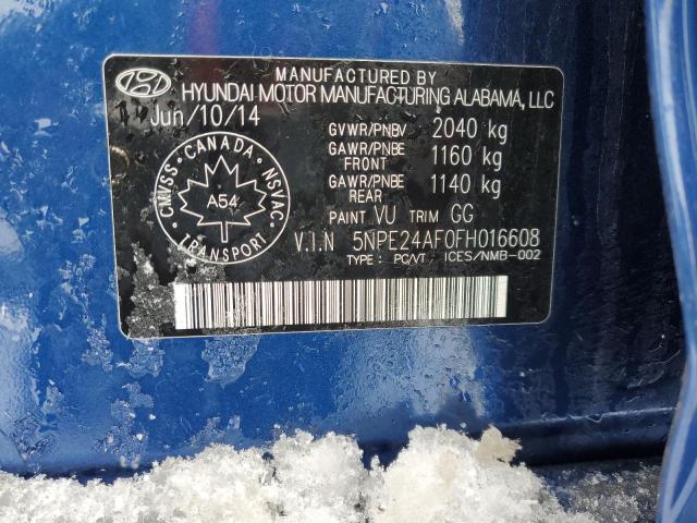 2015 HYUNDAI SONATA SE 5NPE24AF0FH016608