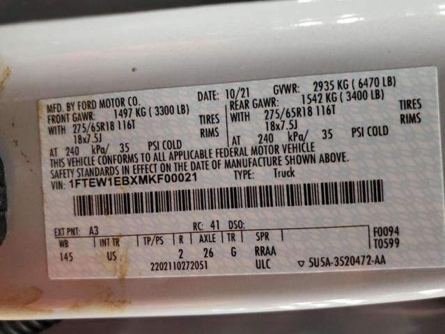 2021 FORD F150 SUPER 1FTEW1EBXMKF00021