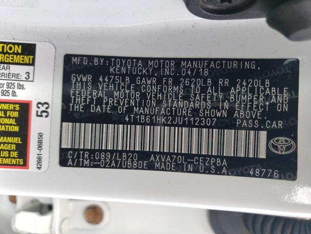 2018 TOYOTA CAMRY XSE - 4T1B61HK2JU112307