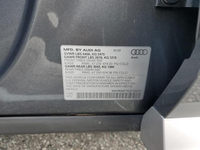 2018 AUDI Q5 PREMIUM WA1BNAFY5J2100415