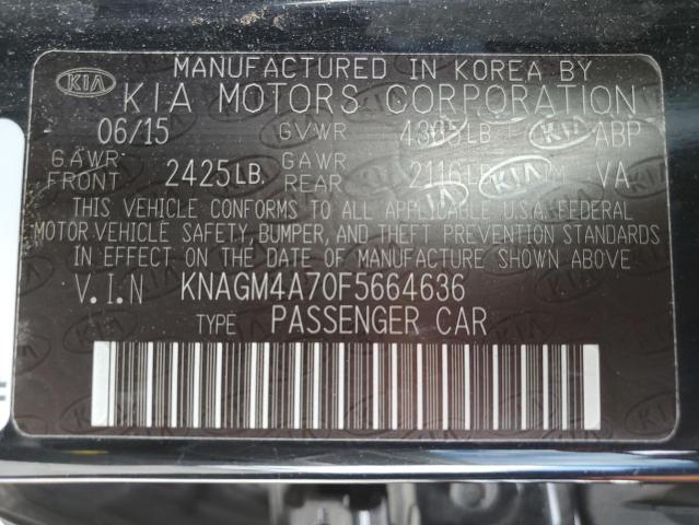 2015 KIA OPTIMA KNAGM4A70F5664636