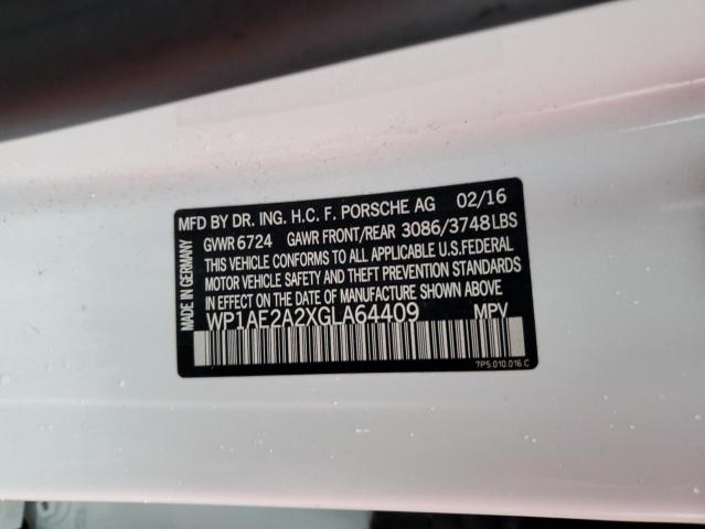 2016 PORSCHE CAYENNE SE - WP1AE2A2XGLA64409