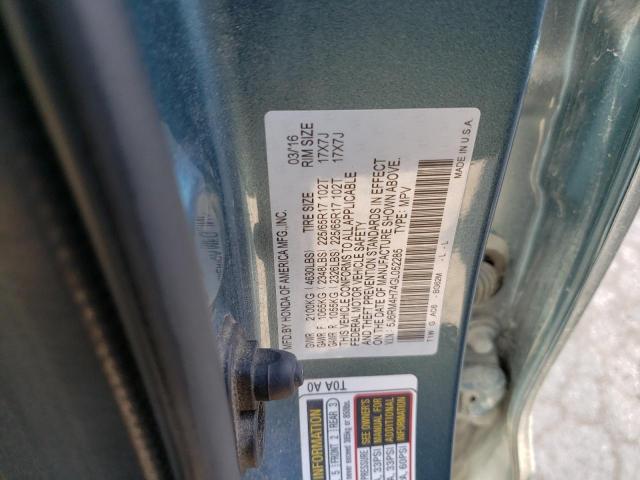 2016 HONDA CR-V EXL 5J6RM4H74GL052285
