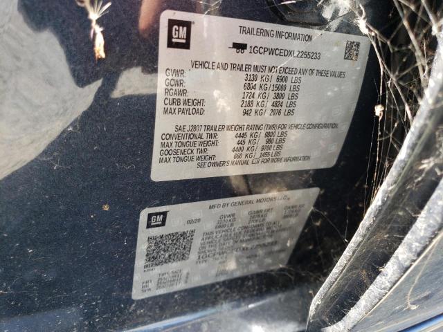 2020 CHEVROLET SILVERADO 1GCPWCEDXLZ255233
