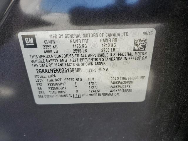 2016 GMC TERRAIN SL 2GKALNEK0G6139408