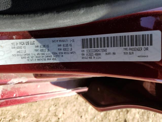 2016 CHRYSLER 200 C - 1C3CCCCB9GN172502