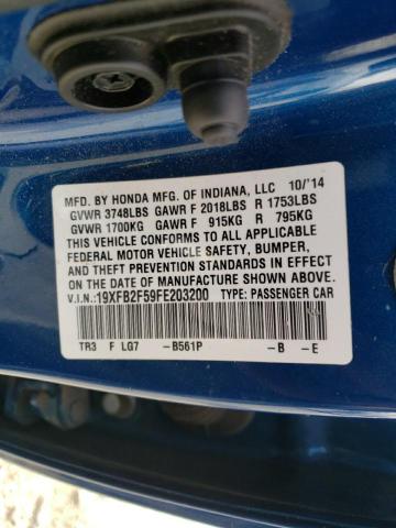 2015 HONDA CIVIC LX 19XFB2F59FE203200
