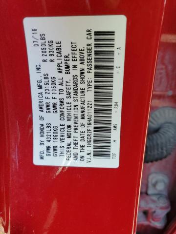 2017 HONDA ACCORD SPO 1HGCR2F16HA011221